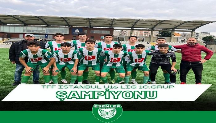 ESENLER SPORUN U16 TAKIMI İPİ GÖĞÜSLEDİ  