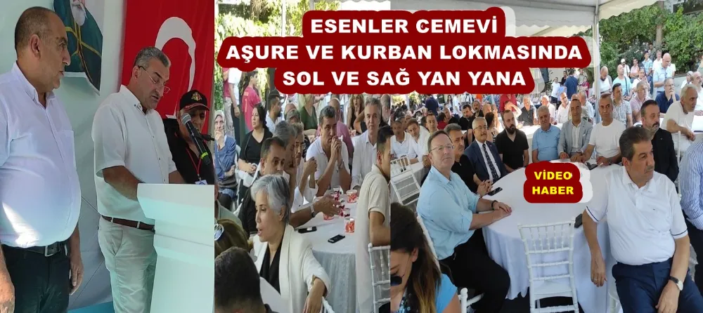 ESENLER CEMEVİ AŞURE VE KURBAN LOKMASINDA SOL VE SAĞ YAN YANA 