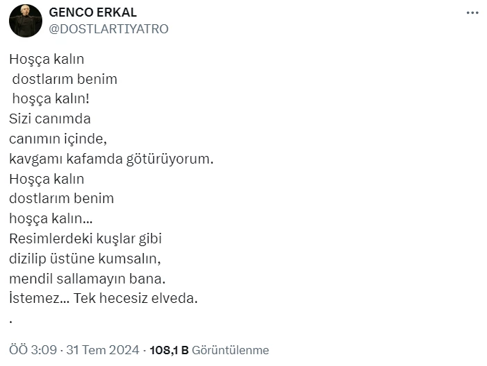 Usta Tiyatrocu Genco Erkal Hayatını Kaybetti - Resim : 1