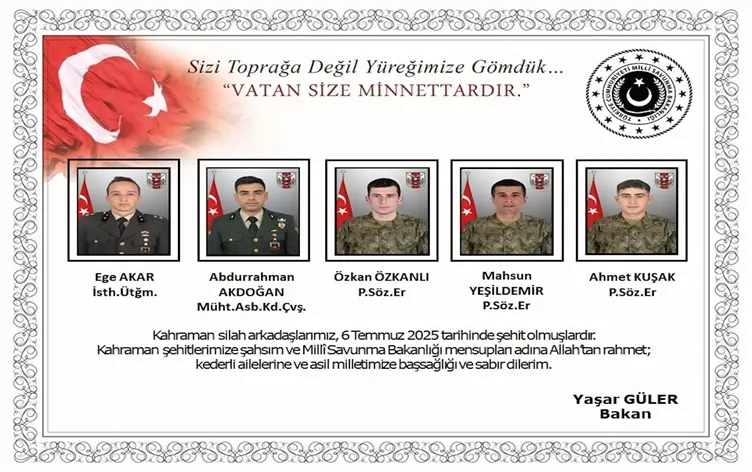 Vefat eden asker sayısı 12