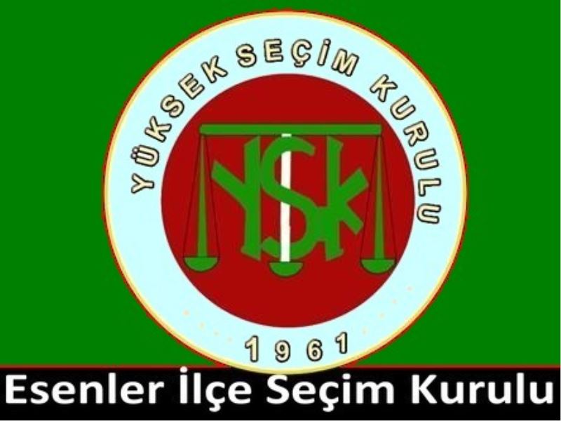 Esenler İlçe Seçim Kurulu Siyasi Partileri Uyardı...