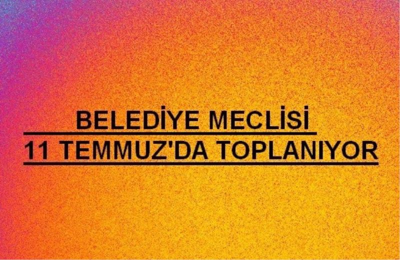 BELEDİYE MECLİSİ 11 TEMMUZ