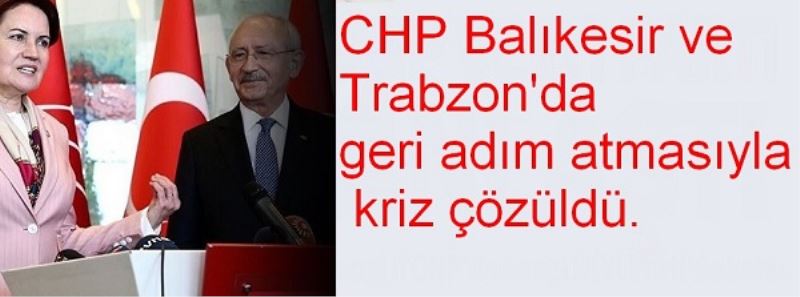 CHP Balıkesir ve Trabzon