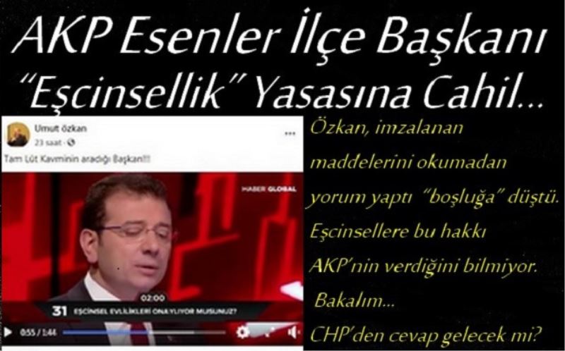 AKP Esenler İlçe Başkanı Eşcinsellik