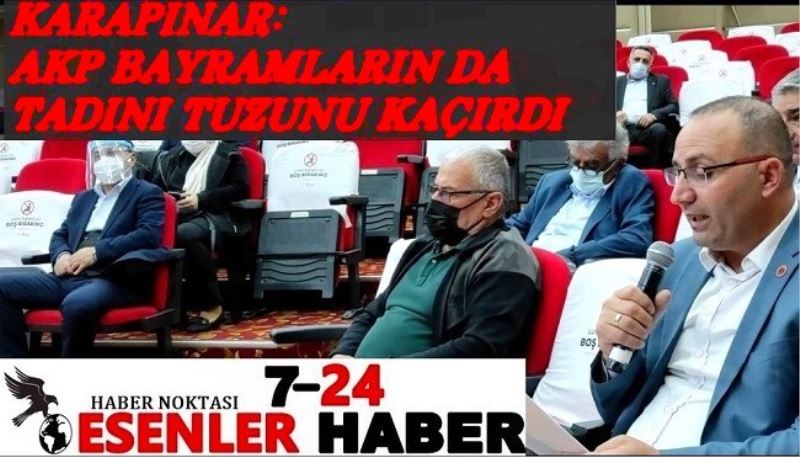 AKP BAYRAMLARIN DA TADINI TUZUNU KAÇIRDI