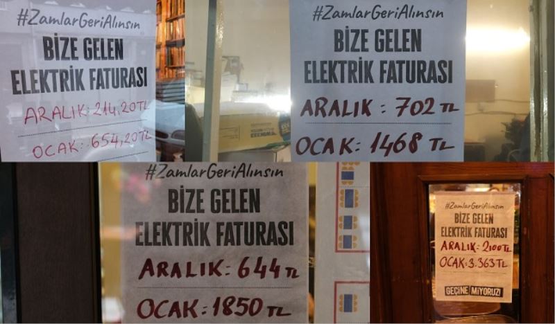 Fatih ve Kadıköy esnafı elektrik faturalarına isyan etti 