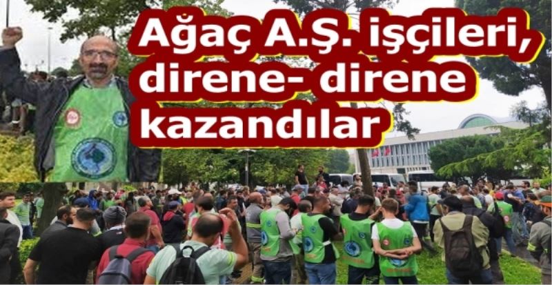 Ağaç A.Ş. işçileri, direne- direne kazandılar 